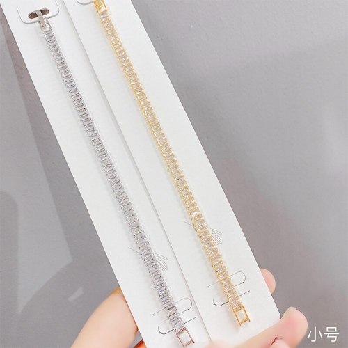 New Micro-Inlaid Zircon Full Diamond Single Row Bracelet Women's Simple Ins Trendy Women's Bracelet Ornament Wholesale 149