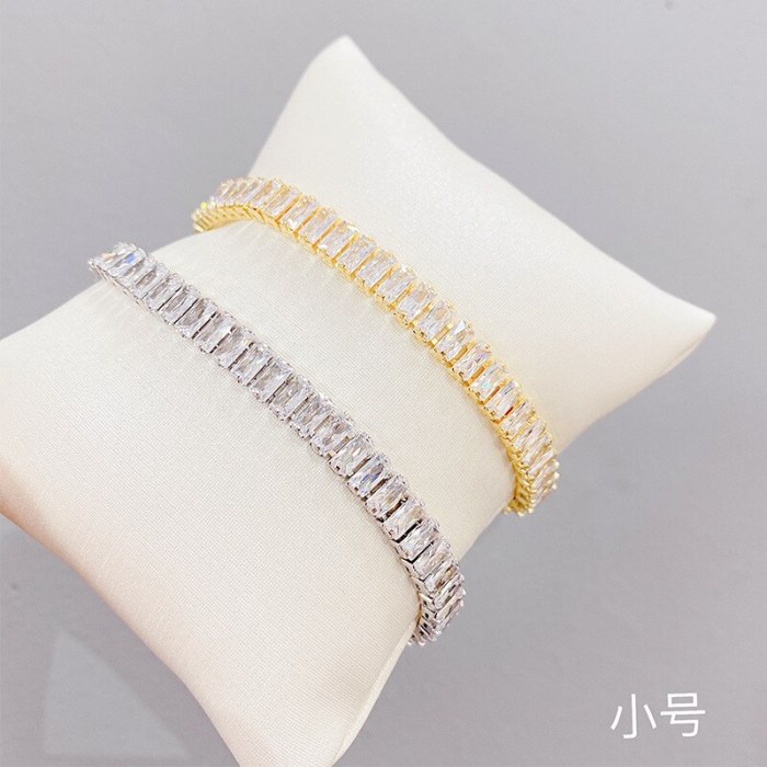 New Micro-Inlaid Zircon Full Diamond Single Row Bracelet Women's Simple Ins Trendy Women's Bracelet Ornament Wholesale 149
