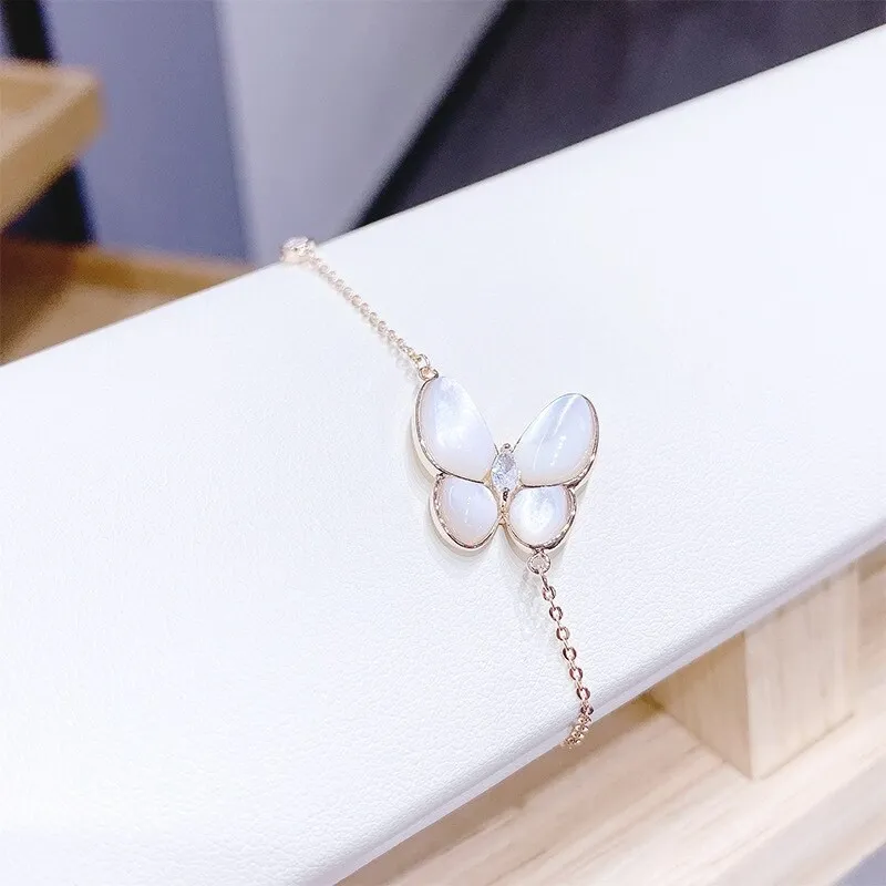 Korean Style Butterfly Bracelet Shell Simple Temperament Women's Bracelet All-Match Bracelet Jewelry Wholesale
