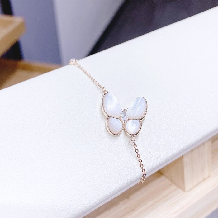 Korean Style Butterfly Bracelet Shell Simple Temperament Women's Bracelet All-Match Bracelet Jewelry Wholesale