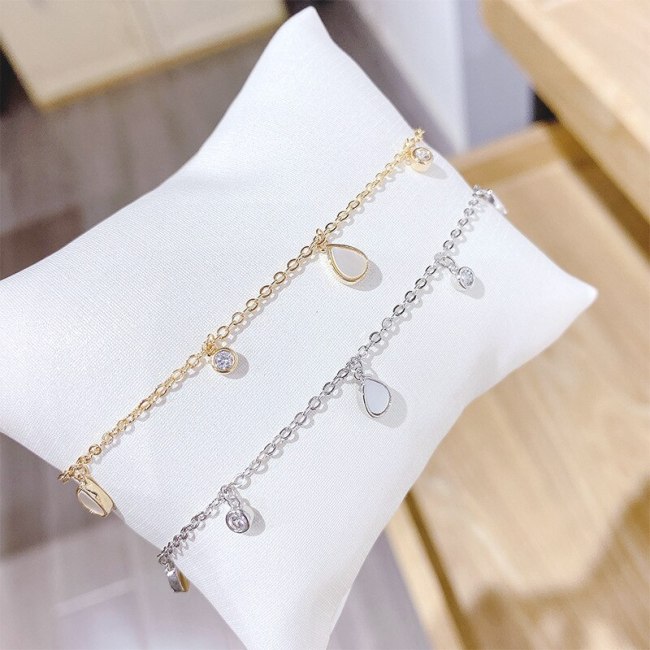 Korean Water Drop Bracelet Women's Jewelry Fresh Environmental Protection Electroplated Bracelet Jewelry Clothes Accessories