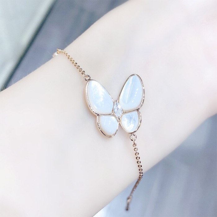 Korean Style Butterfly Bracelet Shell Simple Temperament Women's Bracelet All-Match Bracelet Jewelry Wholesale
