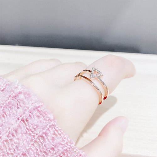 Ring for Women Ins Trendy Luxury Retro Micro Inlaid Zircon Ring Open Disco Jumping Ring Adjustable