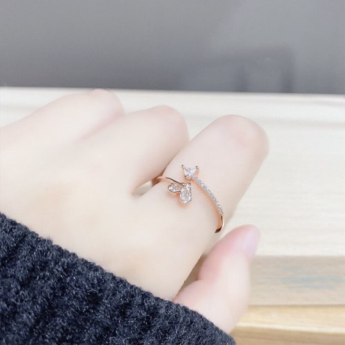 Korean Peach Heart Ring Female Ins Fashion Personality All-Match Ring Jewelry Wholesale