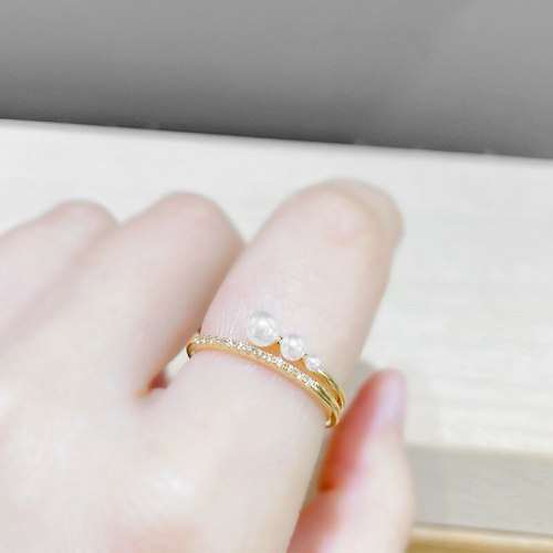 Pearl Simple Fashion Ring Small Fresh Fine Open Ring Female Personality Super Fairy Girl Ring Jewelry Wholesale