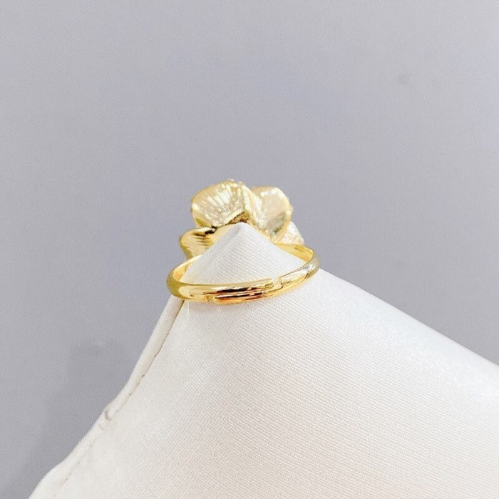 Petal Index Finger Ring Korean Fashion Personality Ins Style Ring Female Temperament Opening Adjustable