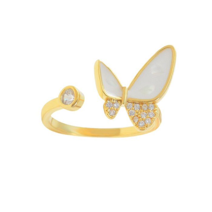 Butterfly Ring Female Fashion Personalized Minority Design Cold Wind Open Adjustable Ring