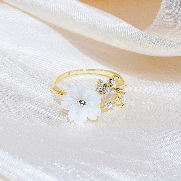 Fashion Small Fresh Flowers Daisies Open Ring Personality Creative SUNFLOWER Index Finger Ring Little Finger Ring