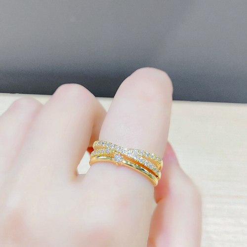 Personalized Minority Cross Double-Layer Ring Adjustable Opening Fashion Trend Index Finger Ring Women