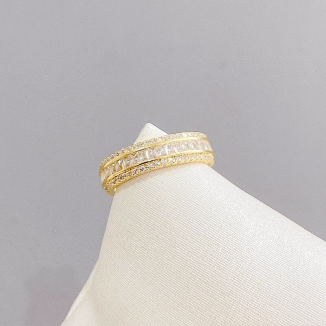 Simple Micro-Inlaid Diamond Ring Special Interest Light Luxury Index Finger Ring Ornament