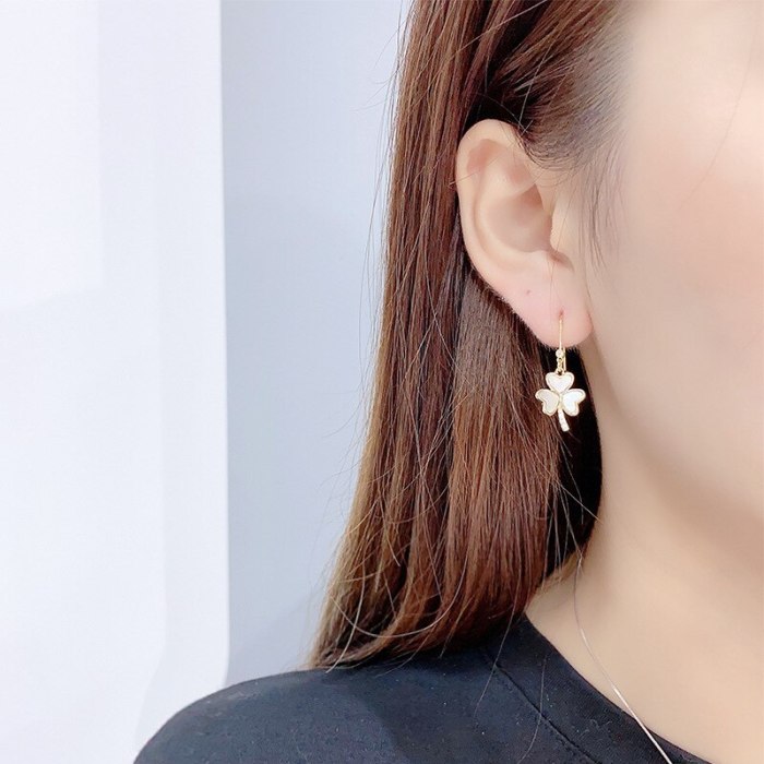 Sterling Silver Needle Heart Love Heart New Internet Celebrity Micro-Inlaid Full Diamond Elegant Stud Earrings for Women