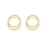 Big Circle Western Style Earrings Stud Earrings New Trendy Korean Online Influencer Earrings 925 Silver Pin Earrings