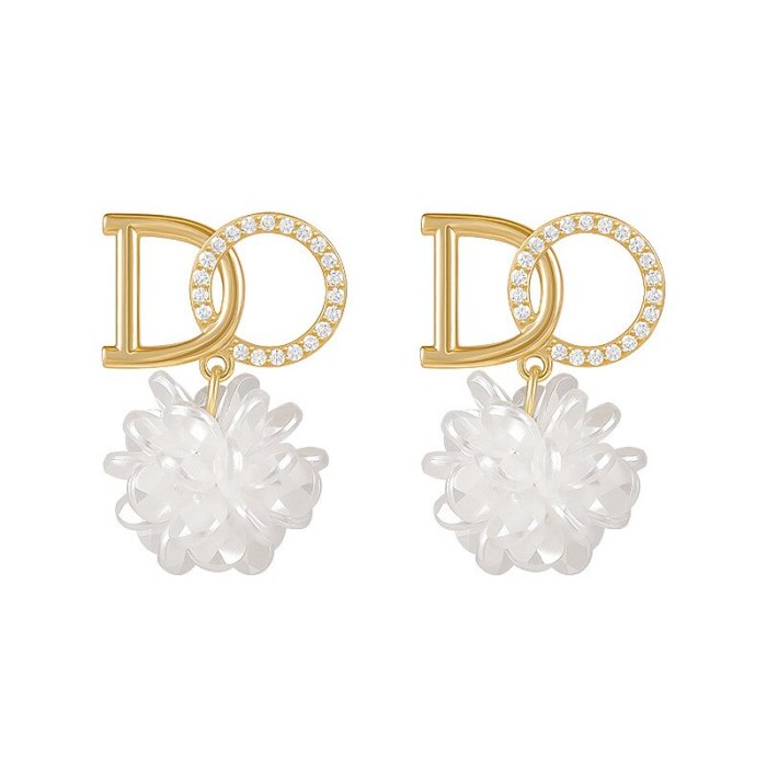 Light Luxury Petal Earrings Women's Jewelry 2021 New Fashion S925 Silver Needle Earrings