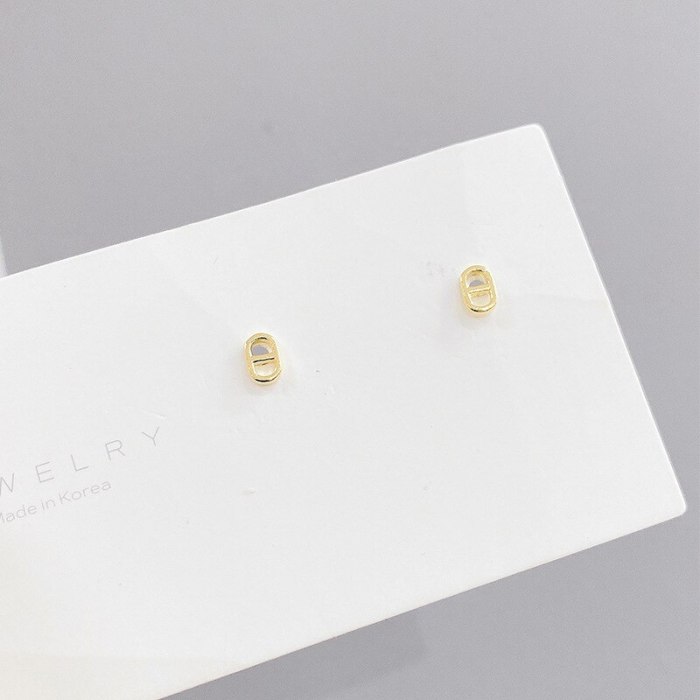 Sterling Silver Needle Micro Inlaid Zircon Three-Piece Earrings Personality One Card Three Pairs Combination Earrings