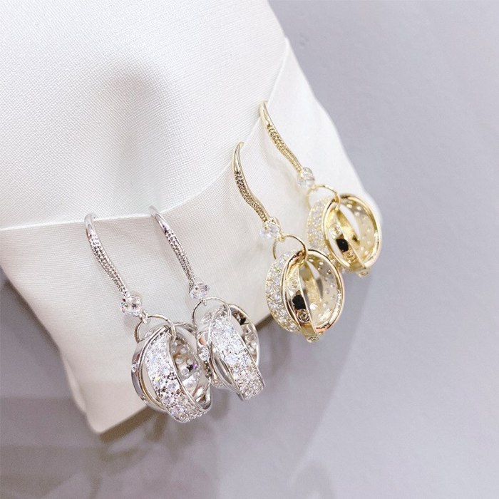 Fashion High-Grade Earrings Niche Temperament All-Match Circle Earrings Female Earrings Small Jewelry