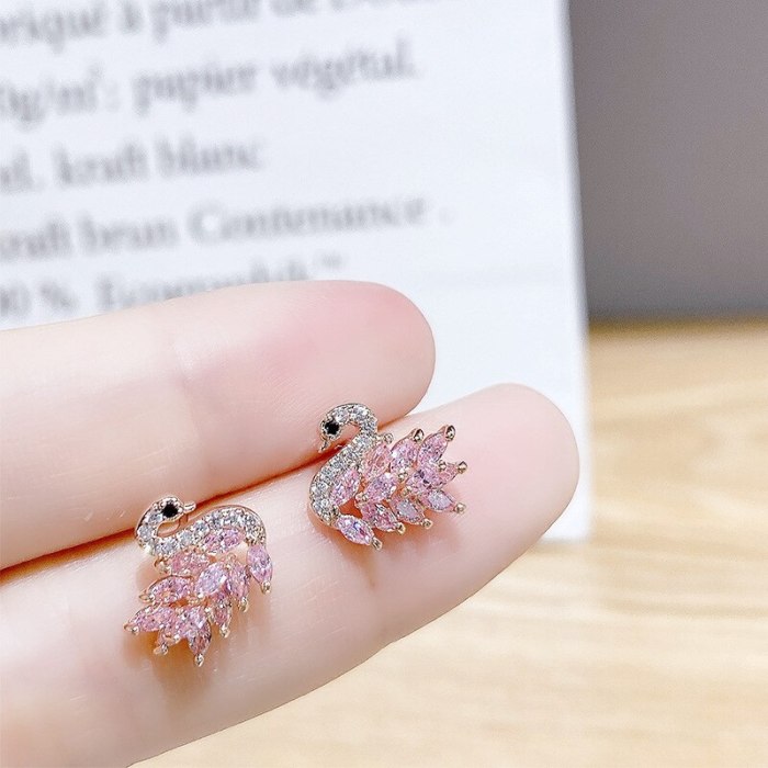Sterling Silver Needle Stud Earrings Women's Simple Fashionable Temperamental All-Match 3 Pairs Set Combination Jewelry