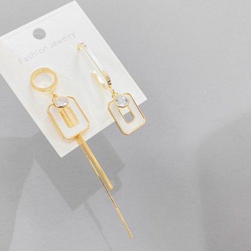 Asymmetric Earrings for Women Korean Elegant Internet Popular Earrings New Trendy Earrings 925 Silver Pin Earrings