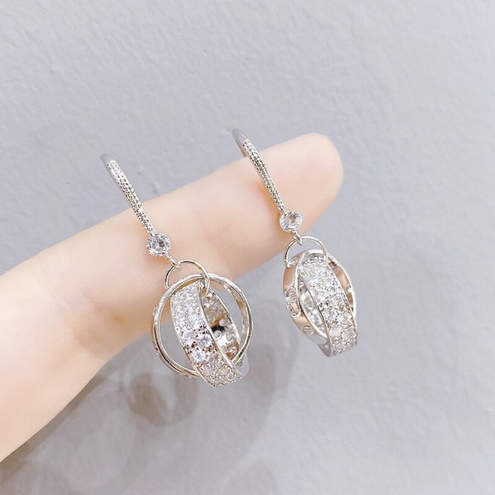 Fashion High-Grade Earrings Niche Temperament All-Match Circle Earrings Female Earrings Small Jewelry