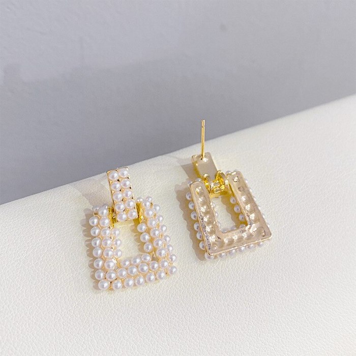 Korean Style Short Small Pearl Stud Earrings 925 Silver Needle Internet Celebrity Elegant Wild Earrings Women