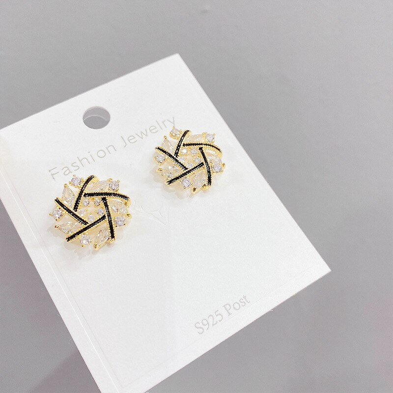 Cross Earrings Trendy Earrings Korean Graceful Online Influencer Earrings Female Ornament