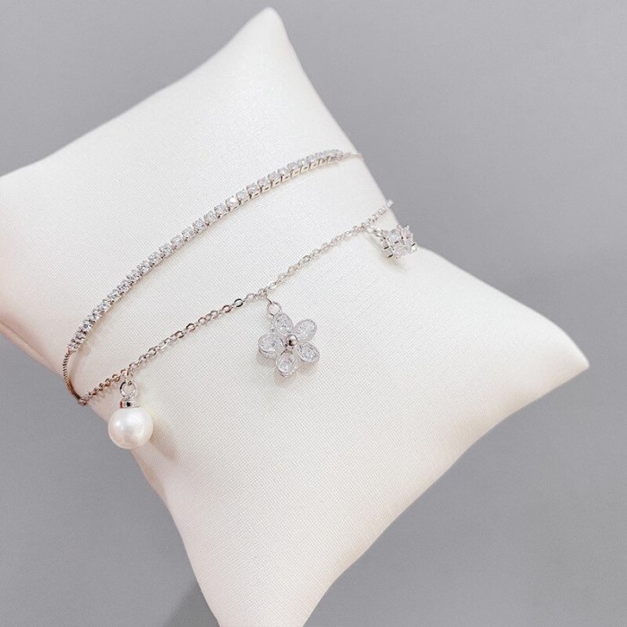 Pearl New Bracelet Korean Style Simple Fashion Flower Ornament Jewelry