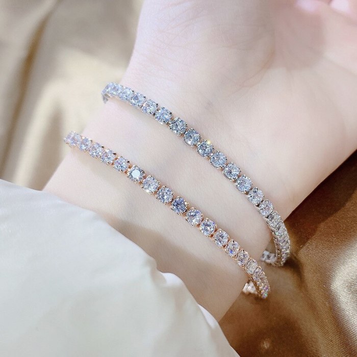 New Fashion Ornament Diamond Bracelet Korean Women's Full Diamond Square Bracelet