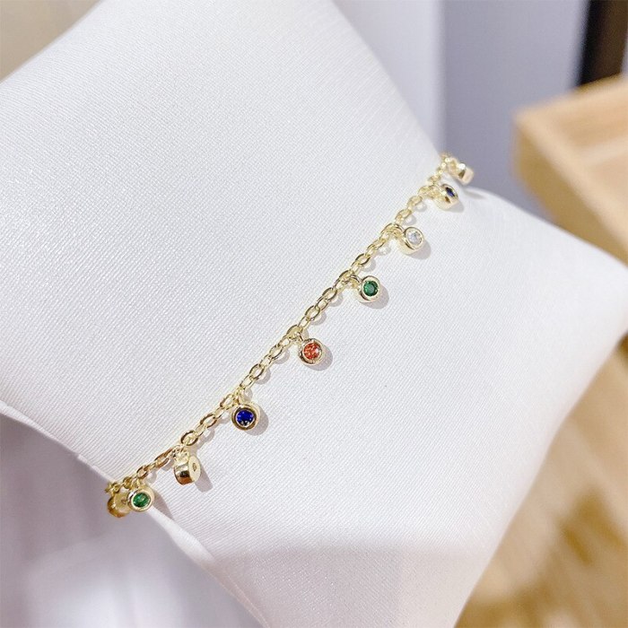 Korean Hot Selling Bracelet Color Zircon Bracelet New Accessories Female Bracelet Ornament