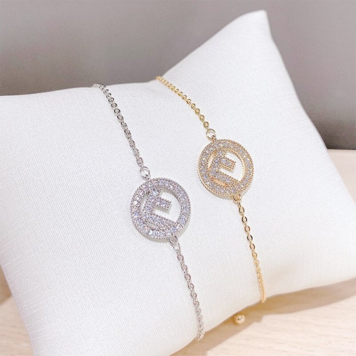 New Micro-Inlaid Diamond Bracelet Korean Fashion Design Women's Bracelet Electroplated Real Gold Hand Jewelry