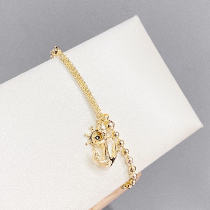 European And American Fashion Anchor Chain Women 'S Hot Sale Gold Plated Bracelet Ornament Wholesale