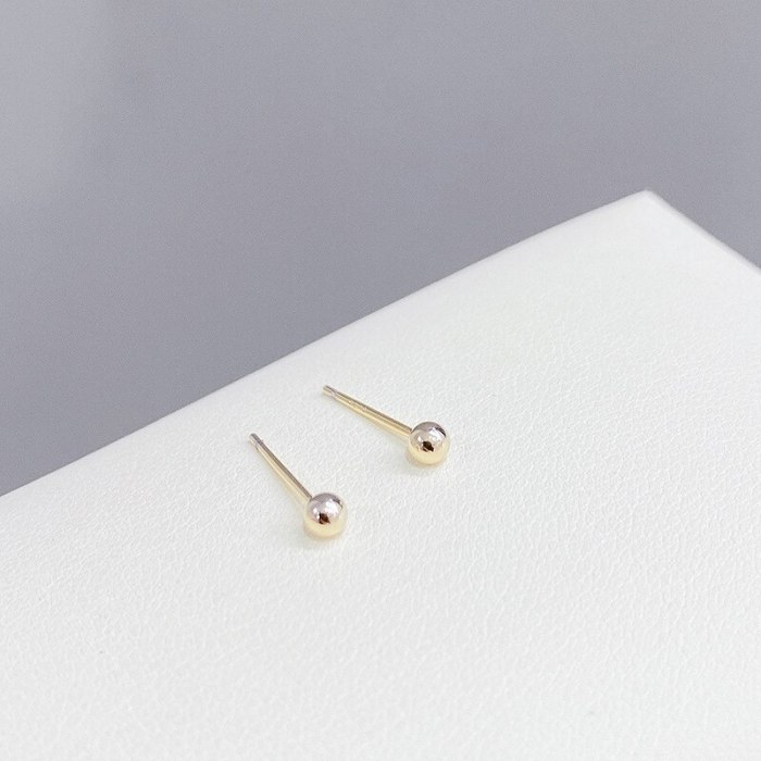 One Card Three Pairs Combination Set Fashion Three-Piece Set Storage Ear Studs Sterling Silver Needle Earrings for Women