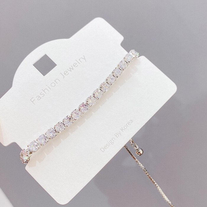 Fashion Zircon Crystal Pull Bracelet Female Korean Simple Personalized Temperament Bracelet