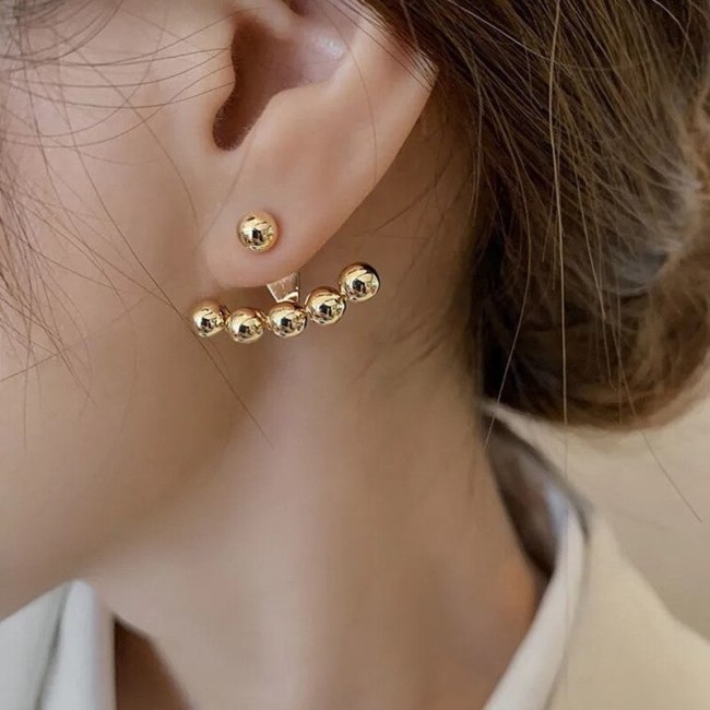 Korean Style Sterling Silver Needle Fashion Design Sense Earrings Women's Trending Earrings