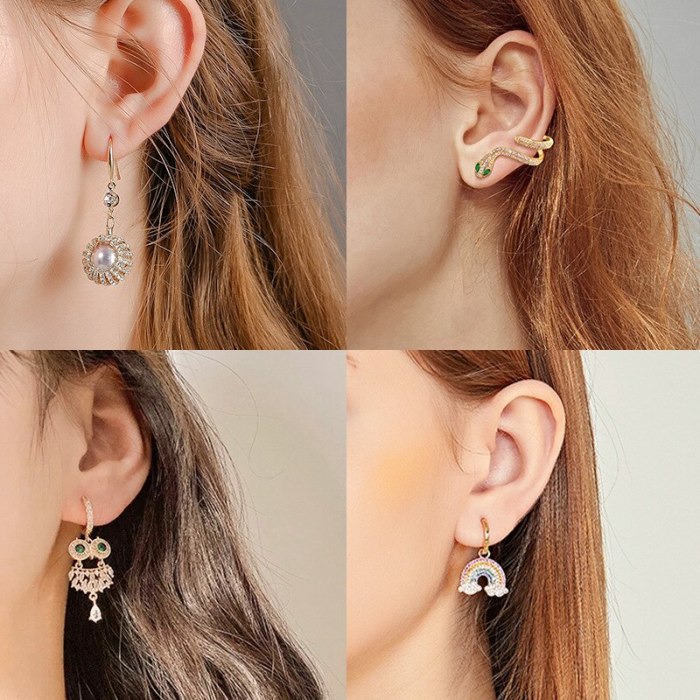 Sterling Silver Needle Beautiful Pearl Bow Stud Earrings Temperament Geometric Earrings Personalized Earrings Women