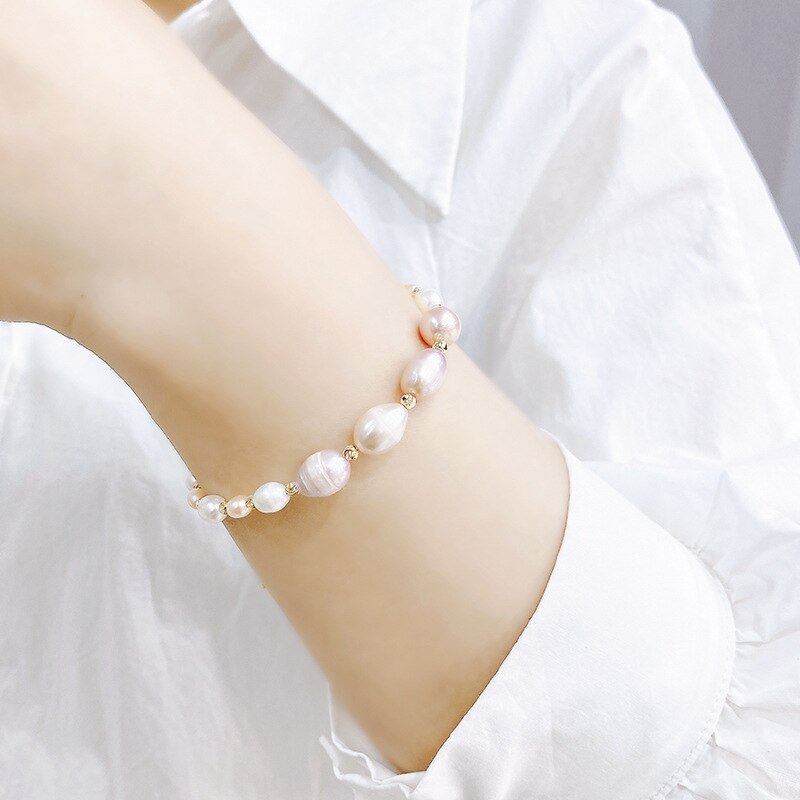 Baroque Pearl Bracelet Fishtail Ins Special-Interest Design Student Girlfriends Sisters Simple Bracelet Fashion Bracelet