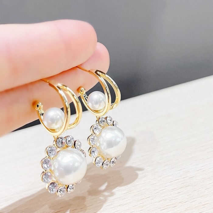 French Pearl Earrings Sterling Silver Needle Hot Korean Graceful Online Influencer Earrings Earrings for Women