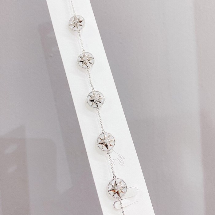 New Compass Bracelet Simple Personality Pairs Wear Simple Eight Awn Star Bracelet Fashion Wholesale