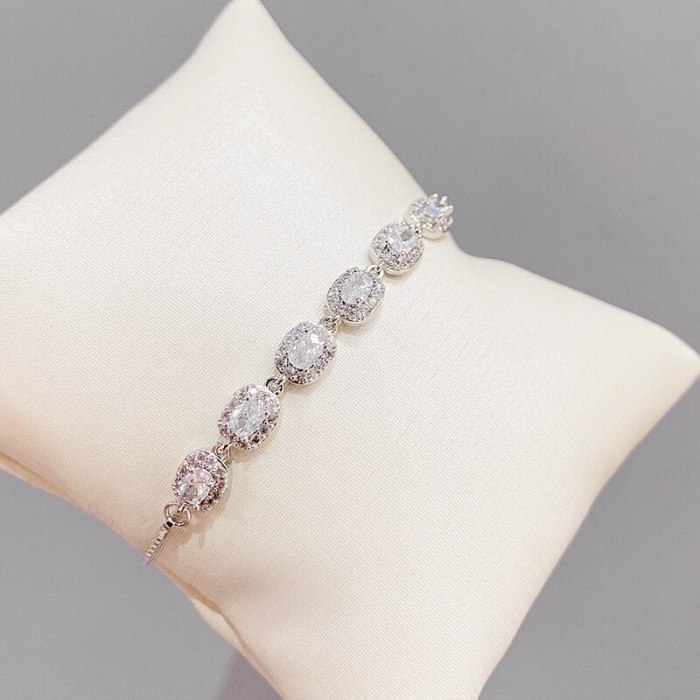 Hot Sale Micro Inlaid Zircon Pull Bracelet Female Korean-Style Chic and Unique All-Match Adjustable Hand Jewelry