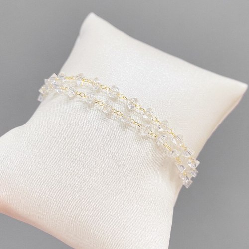 New Super Fairy White Crystal Bracelet Female Korean Fashion Design Sense Hollow Ball Jewelry Fashion