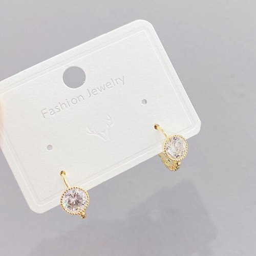 Niche Design Refined Zircon Ear Studs New Trendy Simple Cold Style Ear Clip Women