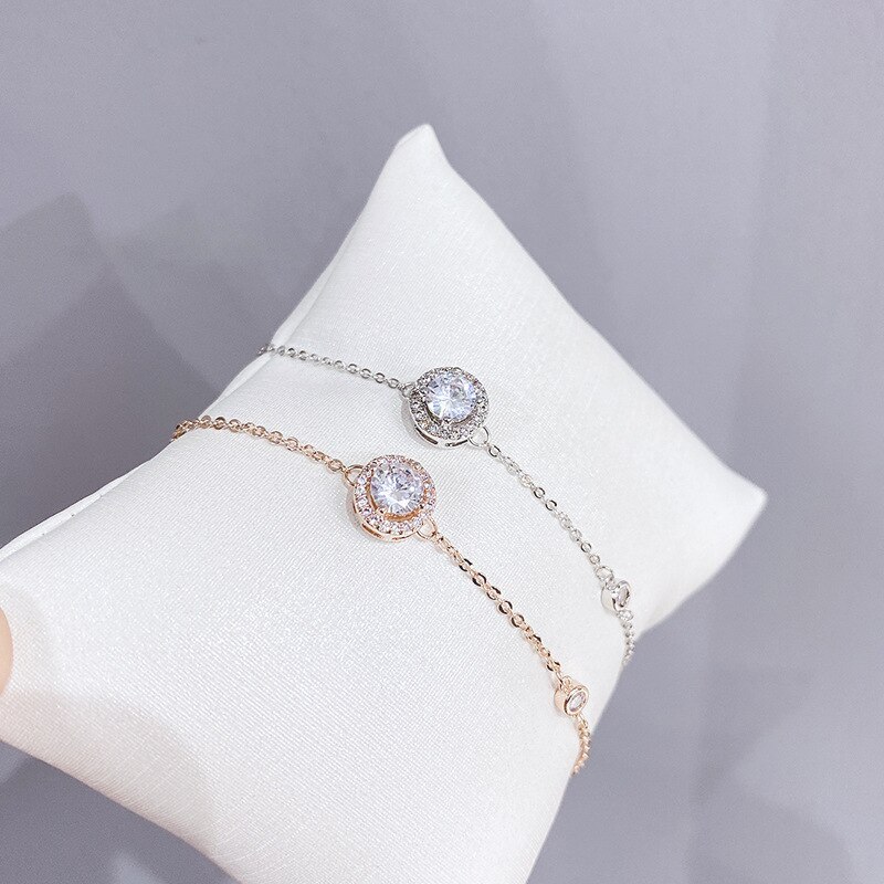 INS Zircon Girls' Bracelet Japanese and Korean New Simple Personality Elegant Jewelry Small Jewelry Wholesale