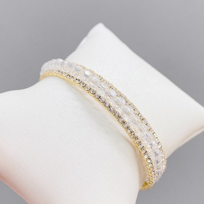 Hot Sale Crystal Bracelet Female Micro-Inlaid Full Diamond Opening Adjustable Bracelet Ornament