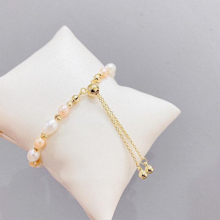 Baroque Pearl Bracelet Fishtail Ins Special-Interest Design Student Girlfriends Sisters Simple Bracelet Fashion Bracelet