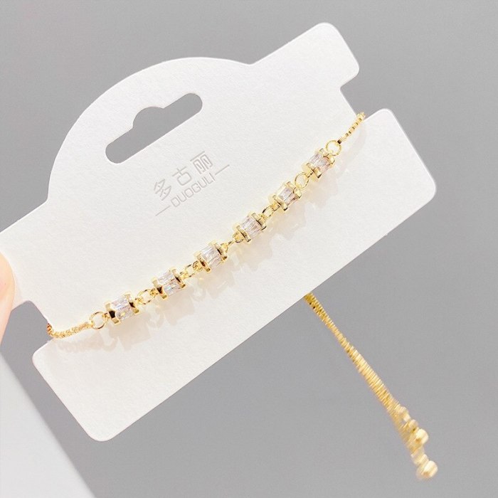 New Personalized Fashion Bracelet Female Micro Inlaid Zircon Light Luxury Bracelet Student Jewelry