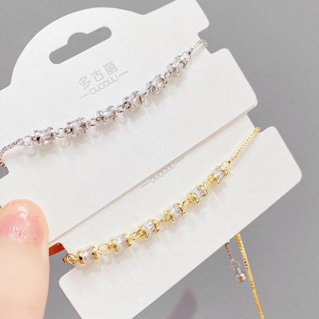New Personalized Fashion Bracelet Female Micro Inlaid Zircon Light Luxury Bracelet Student Jewelry