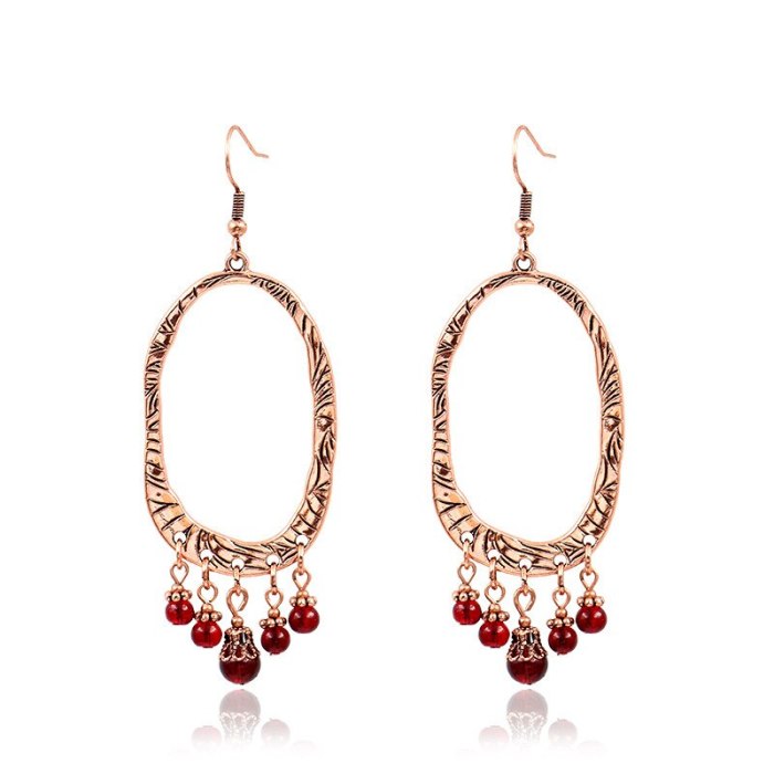 New Arrival Crystal Earrings for Women European and American Trendy Court Style Earrings Vintage Gold Tassel Eardrop Jewelry