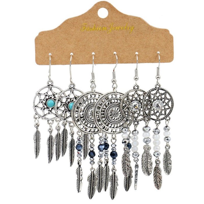 Hot Sale Set Of Ornaments European And American Style Fashion Earrings Female Creative Drop-Shaped Metal Alloy Earrings Jewelry