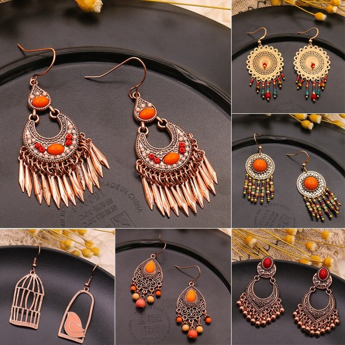 New Arrival Crystal Earrings for Women European and American Trendy Court Style Earrings Vintage Gold Tassel Eardrop Jewelry