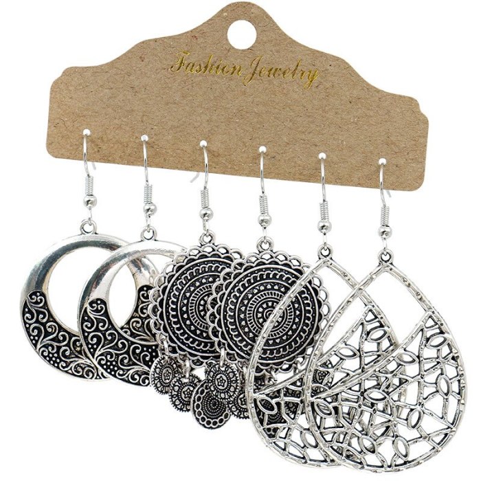 Set Earrings Female Fashion Alloy Accessories Creative Punk U Shape Earrings Eardrops Wholesale