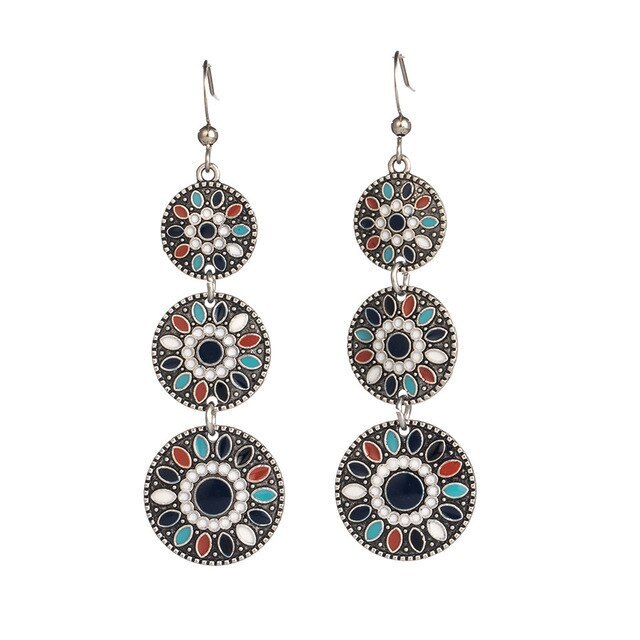 Hot Sale Set of Ornaments Wholesale European and American Style Earrings Creative Drop-Shaped Metal Alloy Earrings Jewelry