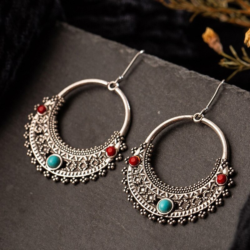 Hot Sale Jewelry European and American Popular Geometric Earrings Bohemian Style Trendy Earrings Cross-Border Wholesale